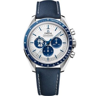 Omega Acesso exclusivo “Silver Snoopy Award” Speedmaster Série de aniversário 42 mm, aço em bracelete de tecido de nylon revestido 310.32.42.50.02.001