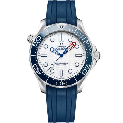 Omega America's Cup Seamaster Diver 300M 42 mm, aço em bracelete de borracha 210.32.42.20.04.002