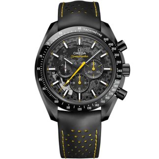 Omega Apollo 8 Speedmaster Dark Side of the Moon 44,25 mm, cerâmica preta em bracelete de borracha 310.92.44.50.01.001