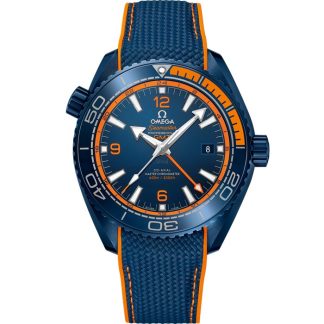 Omega Big Blue Seamaster PLANET OCEAN 600M 45,5 mm, cerâmica azul em bracelete de borracha 215.92.46.22.03.001