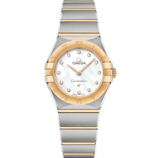 Omega Constellation 25 mm, aço - ouro amarelo em aço - ouro amarelo 131.20.25.60.55.002
