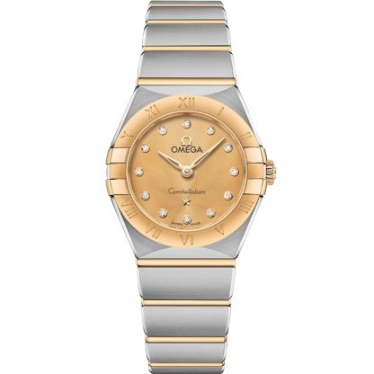 Omega Constellation 25 mm, aço - ouro amarelo em aço - ouro amarelo 131.20.25.60.58.001