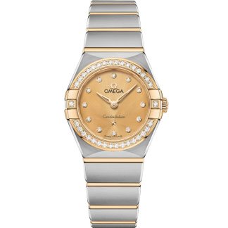 Omega Constellation 25 mm, aço - ouro amarelo em aço - ouro amarelo 131.25.25.60.58.001