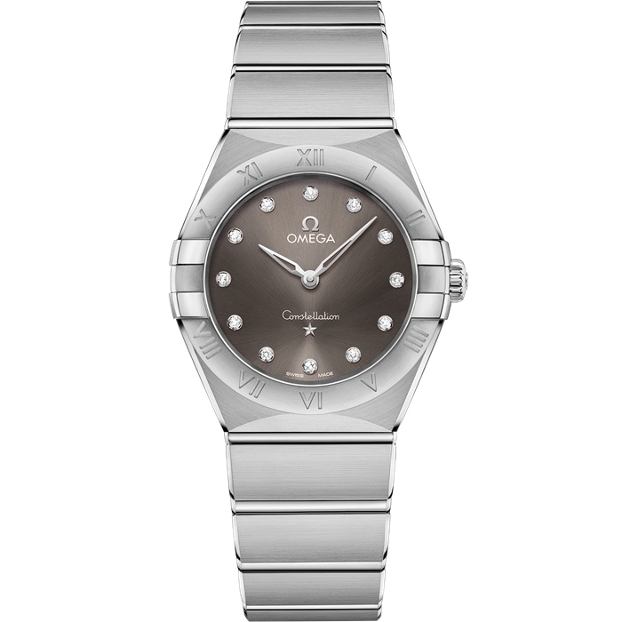 Omega Constellation 28 mm, aço em aço 131.10.28.60.56.001