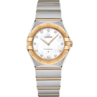 Omega Constellation 28 mm, aço - ouro amarelo em aço - ouro amarelo 131.20.28.60.55.002
