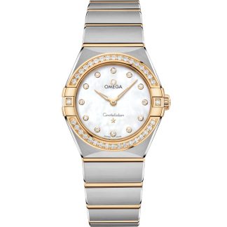 Omega Constellation 28 mm, aço - ouro amarelo em aço - ouro amarelo 131.25.28.60.55.002