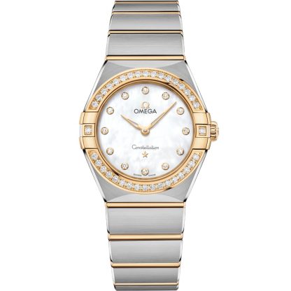Omega Constellation 28 mm, aço - ouro amarelo em aço - ouro amarelo 131.25.28.60.55.002