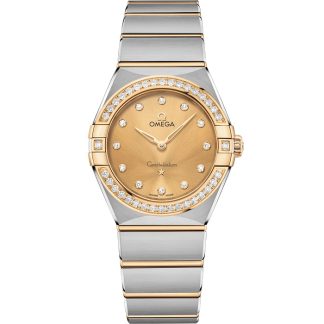 Omega Constellation 28 mm, aço - ouro amarelo em aço - ouro amarelo 131.25.28.60.58.001
