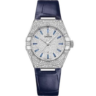 Omega Constellation 29 mm, Canopus Gold™ em bracelete de pele 131.58.29.20.99.003