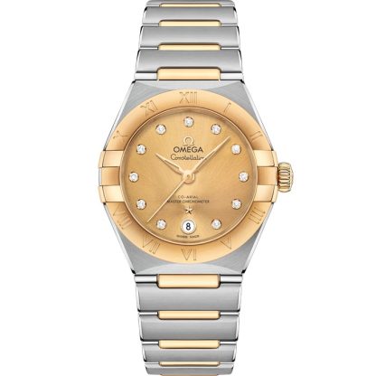 Omega Constellation 29 mm, aço - ouro amarelo em aço - ouro amarelo 131.20.29.20.58.001