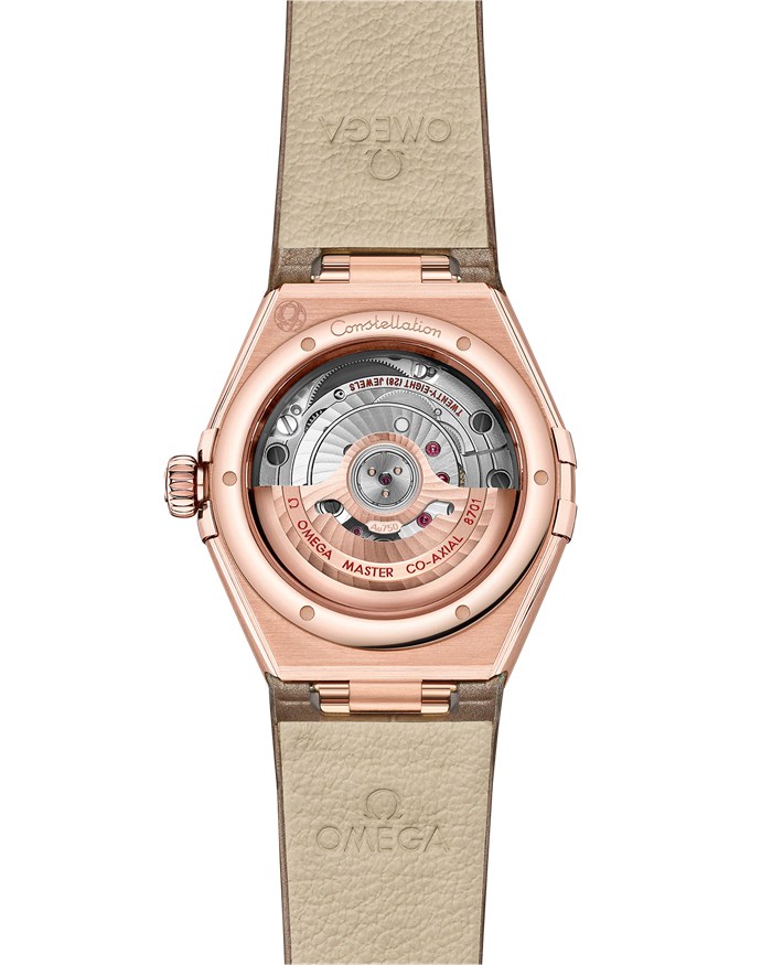 Omega Constellation 29 mm, ouro Sedna™ em bracelete de pele 131.53.29.20.55.002 - Image 2