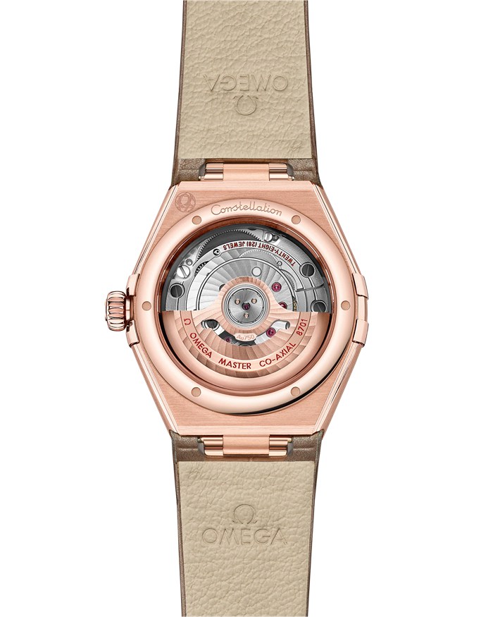 Omega Constellation 29 mm, ouro Sedna™ em bracelete de pele 131.58.29.20.52.002 - Image 2