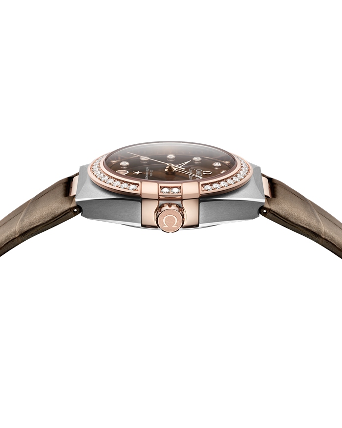 Omega Constellation 36 mm, aço - ouro Sedna™ em bracelete de pele 131.28.36.20.63.001 - Image 3