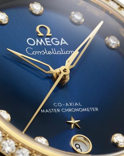 Omega Constellation 36 mm, aço - ouro amarelo em bracelete de pele 131.28.36.20.53.001 - Image 3