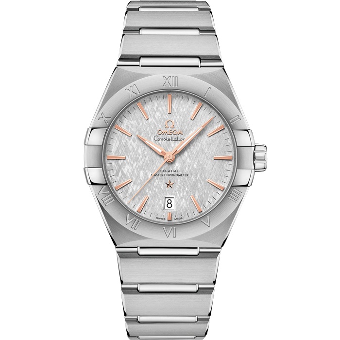 Omega Constellation 39 mm, aço em aço 131.10.39.20.06.001