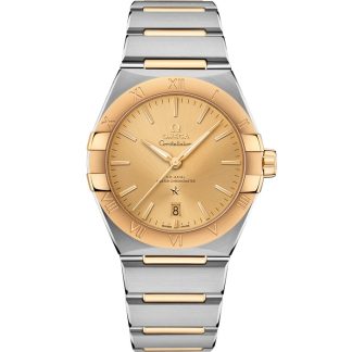 Omega Constellation 39 mm, aço - ouro amarelo em aço - ouro amarelo 131.20.39.20.08.001