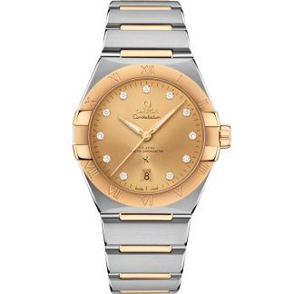 Omega Constellation 39 mm, aço - ouro amarelo em aço - ouro amarelo 131.20.39.20.58.001