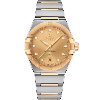 Omega Constellation 39 mm, aço - ouro amarelo em aço - ouro amarelo 131.20.39.20.58.001