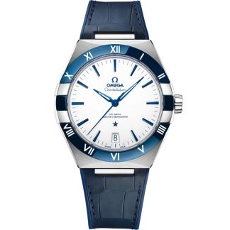 Omega Constellation 41 mm, aço em bracelete de pele 131.33.41.21.04.001