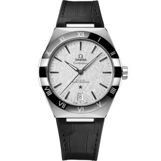 Omega Constellation 41 mm, aço em bracelete de pele 131.33.41.21.06.001