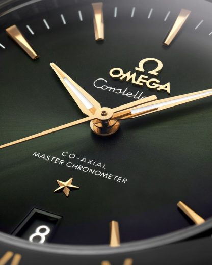 Omega Constellation 41 mm, aço - ouro amarelo em bracelete de pele 131.23.41.21.10.001 - Image 3