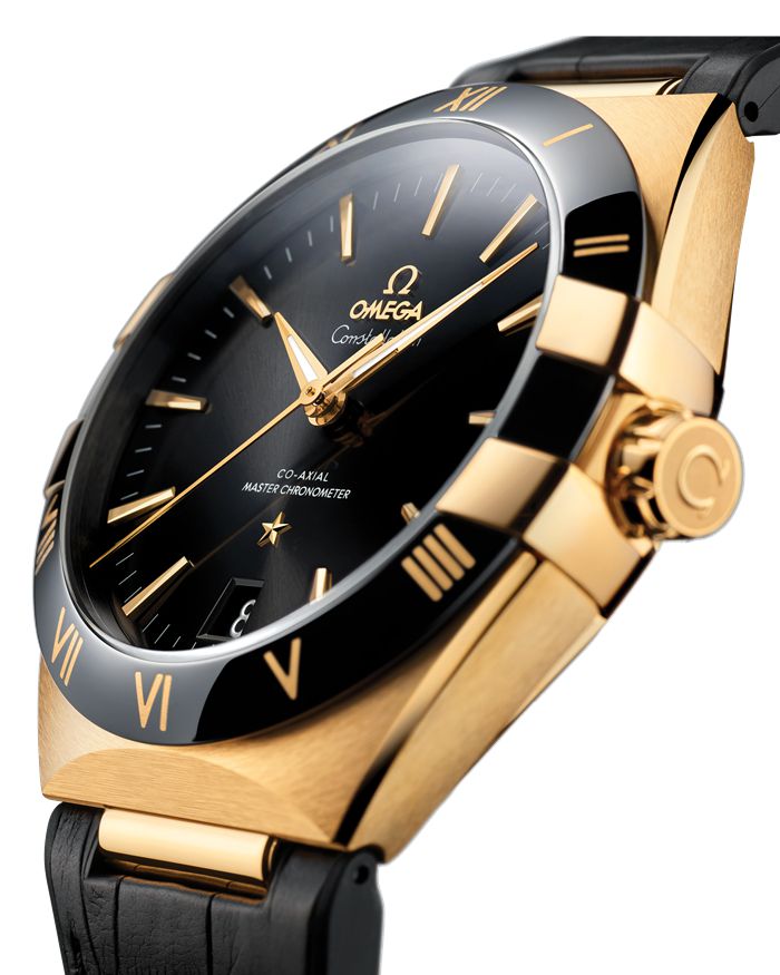 Omega Constellation 41 mm, ouro amarelo em bracelete de pele 131.63.41.21.01.001 - Image 3
