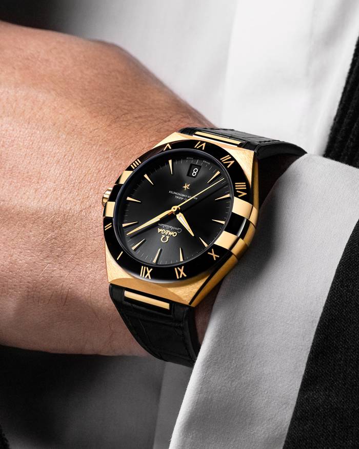 Omega Constellation 41 mm, ouro amarelo em bracelete de pele 131.63.41.21.01.001 - Image 4