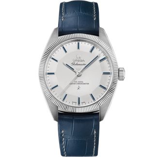 Omega Constellation Globemaster 39 mm, platina em bracelete de pele 130.93.39.21.99.001