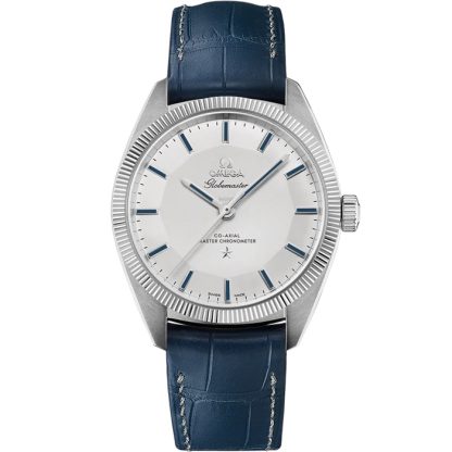 Omega Constellation Globemaster 39 mm, platina em bracelete de pele 130.93.39.21.99.001