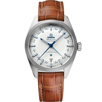 Omega Constellation Globemaster 41 mm, aço em bracelete de pele 130.33.41.22.02.001