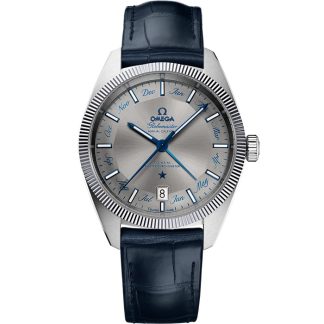 Omega Constellation Globemaster 41 mm, aço em bracelete de pele 130.33.41.22.06.001