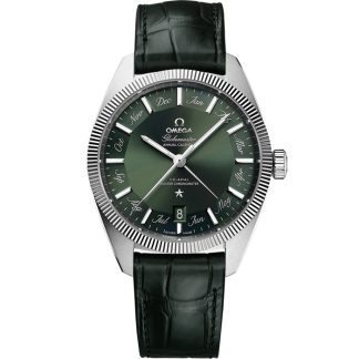 Omega Constellation Globemaster 41 mm, aço em bracelete de pele 130.33.41.22.10.001