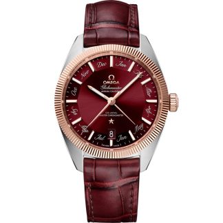 Omega Constellation Globemaster 41 mm, aço - ouro Sedna™ em bracelete de pele 130.23.41.22.11.001