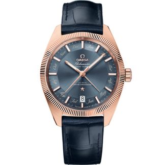 Omega Constellation Globemaster 41 mm, ouro Sedna™ em bracelete de pele 130.53.41.22.03.001