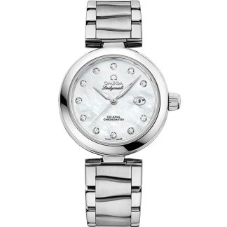 Omega De Ville Ladymatic 34 mm, aço em aço 425.30.34.20.55.002