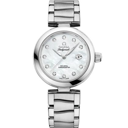Omega De Ville Ladymatic 34 mm, aço em aço 425.30.34.20.55.002