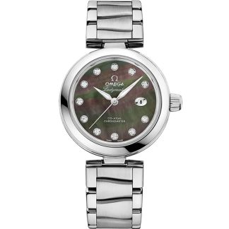 Omega De Ville Ladymatic 34 mm, aço em aço 425.30.34.20.57.004