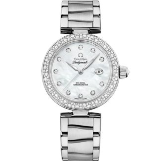 Omega De Ville Ladymatic 34 mm, aço em aço 425.35.34.20.55.002
