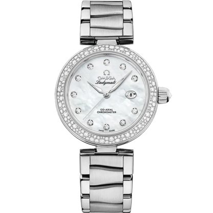 Omega De Ville Ladymatic 34 mm, aço em aço 425.35.34.20.55.002