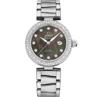 Omega De Ville Ladymatic 34 mm, aço em aço 425.35.34.20.57.004