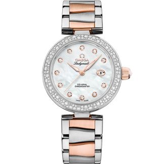 Omega De Ville Ladymatic 34 mm, aço - ouro Sedna™ em aço - ouro Sedna™ 425.25.34.20.55.004