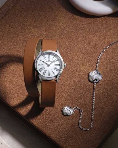 Omega De Ville Mini Trésor 26 mm, aço em pele 428.17.26.60.04.005 - Image 3