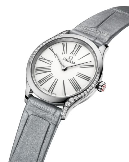 Omega De Ville Mini Trésor 26 mm, aço em pele de crocodilo 428.18.26.60.04.001 - Image 3