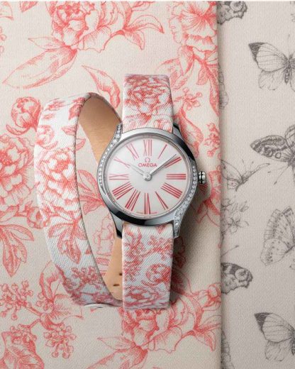 Omega De Ville Mini Trésor 26 mm, aço em toile de jouy 428.17.26.60.04.003 - Image 7