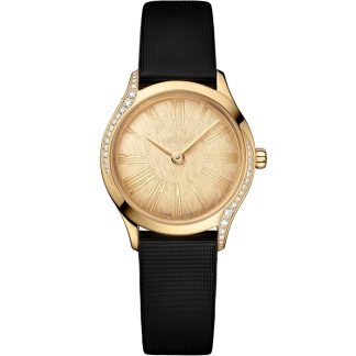 Omega De Ville Mini Trésor 26 mm, ouro Moonshine™ em bracelete de tecido 428.57.26.60.99.001