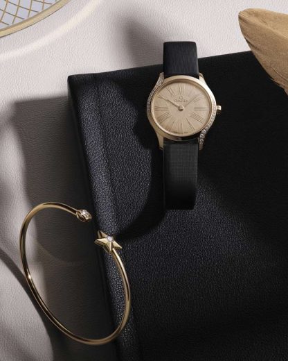 Omega De Ville Mini Trésor 26 mm, ouro Moonshine™ em bracelete de tecido 428.57.26.60.99.001 - Image 5