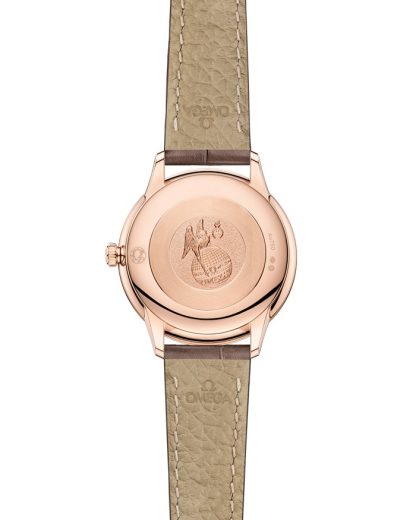 Omega De Ville Prestige 27,5 mm, ouro Sedna™ em bracelete de pele 434.53.28.60.55.001 - Image 2