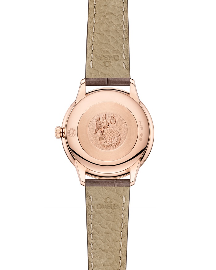 Omega De Ville Prestige 27,5 mm, ouro Sedna™ em bracelete de pele 434.53.28.60.55.001 - Image 2