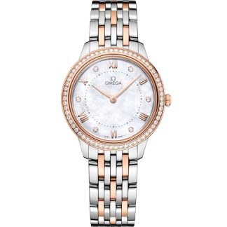 Omega De Ville Prestige 30 mm, aço - ouro Sedna™ em aço - ouro Sedna™ 434.25.30.60.55.001