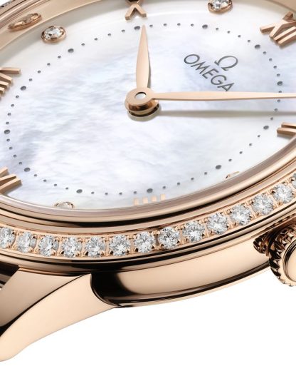 Omega De Ville Prestige 30 mm, ouro Sedna™ em bracelete de pele 434.58.30.60.55.001 - Image 3